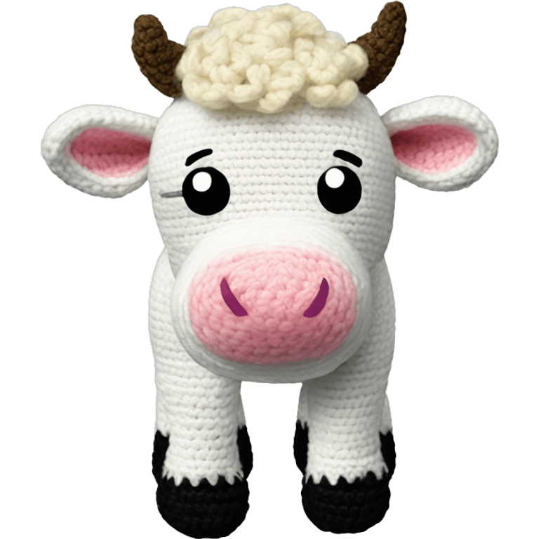 crochet plushie cow emoji