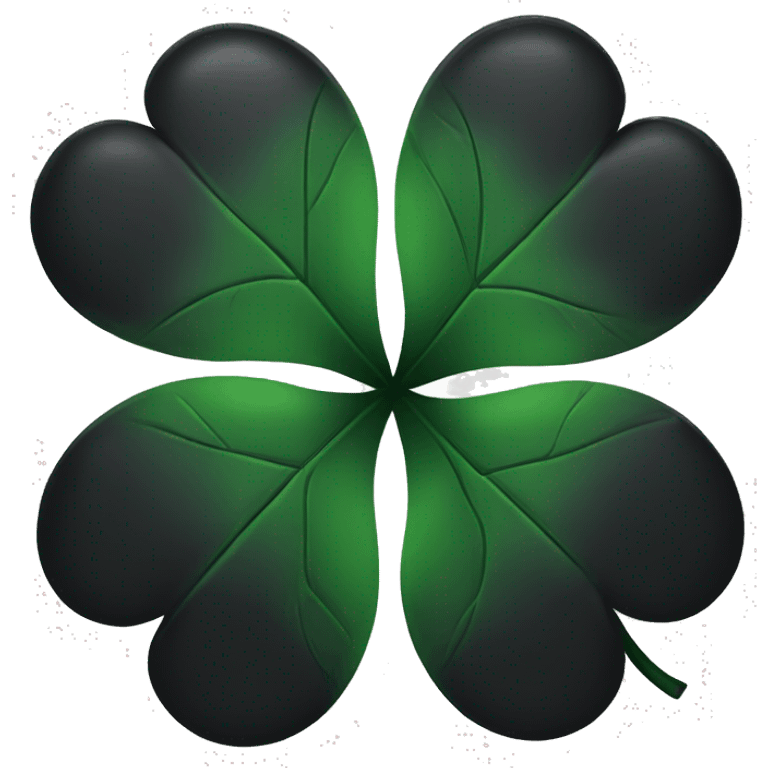 black 5 leaf clover emoji