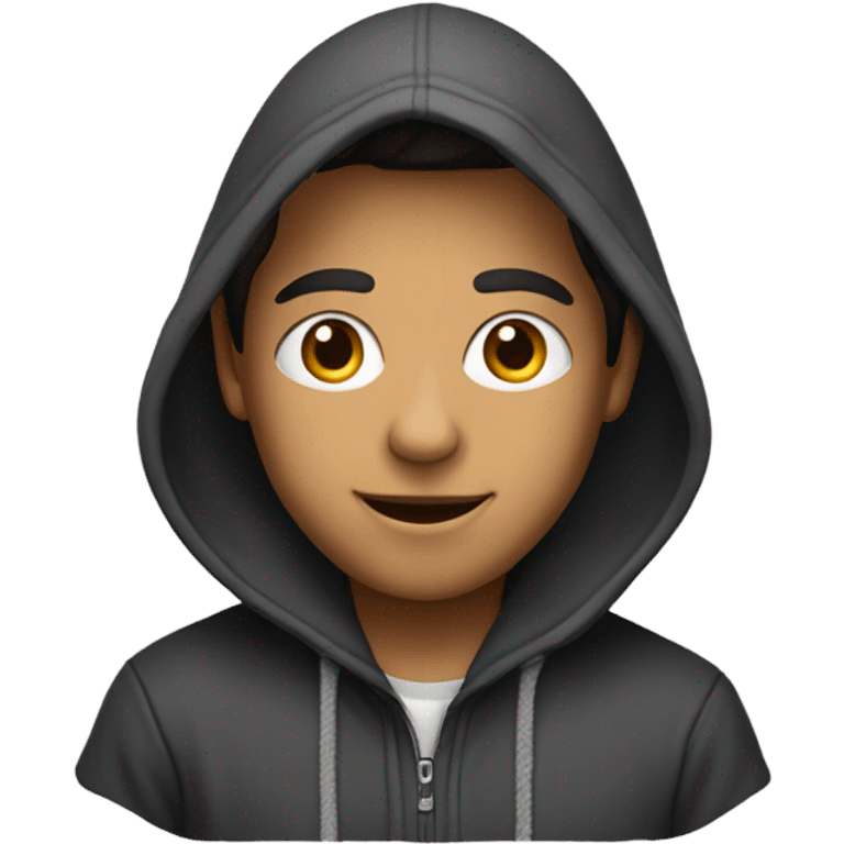 a boy in a hood with a logo saying rtv emoji