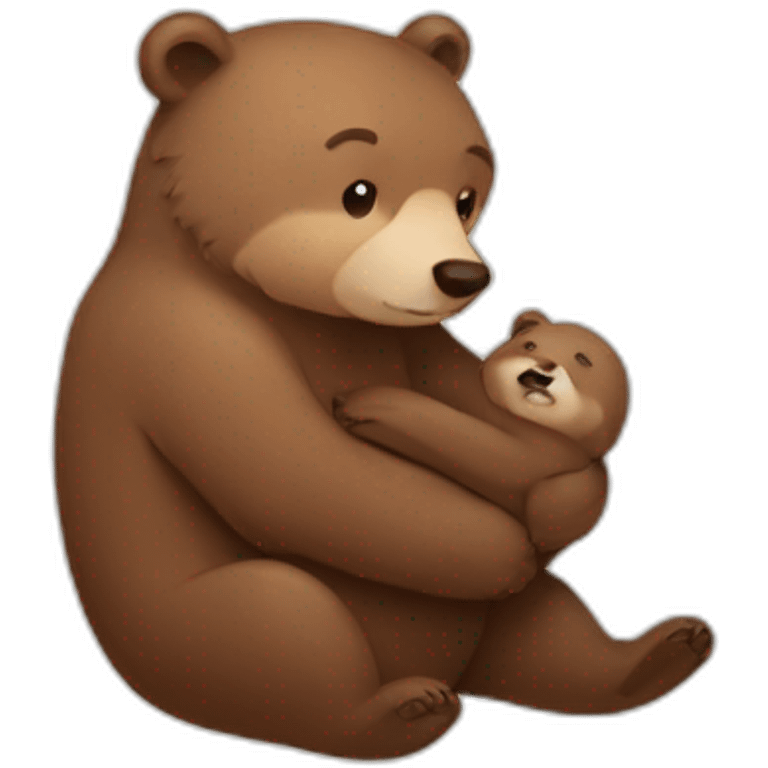 Bear love otters emoji