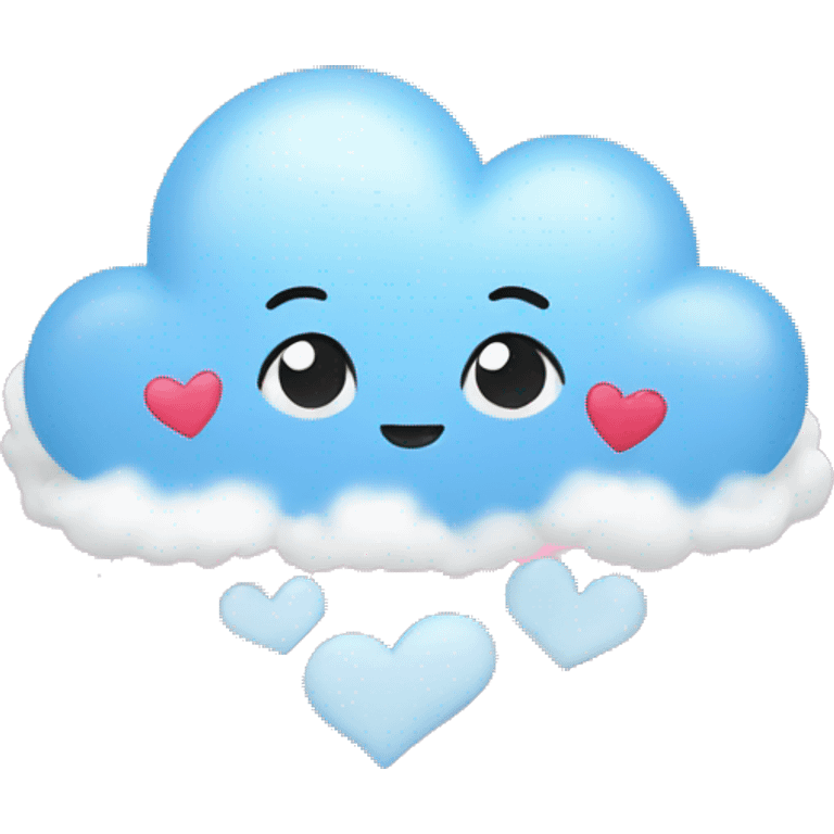 Cloud with hearts  emoji