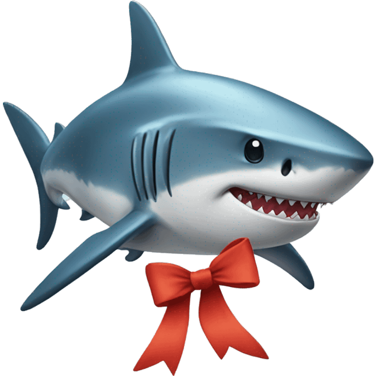 shark with bow emoji