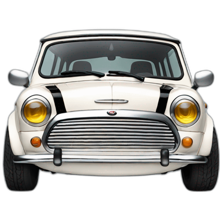 white classic mini cooper emoji