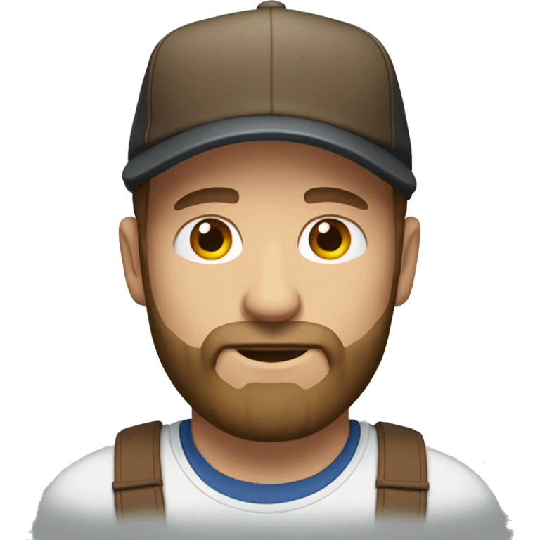 white male with cap and brown beard emoji