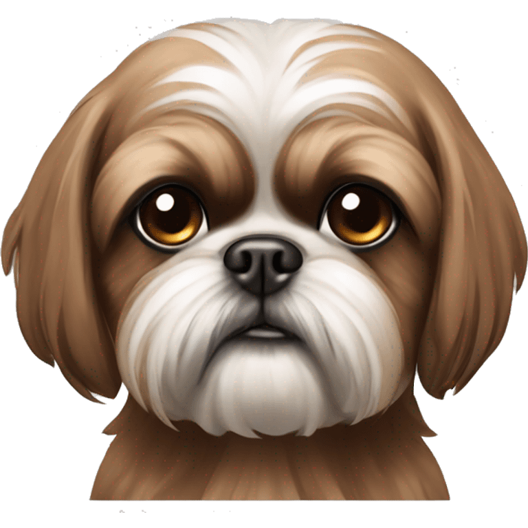 brown shihtzu with side eye attitude  emoji