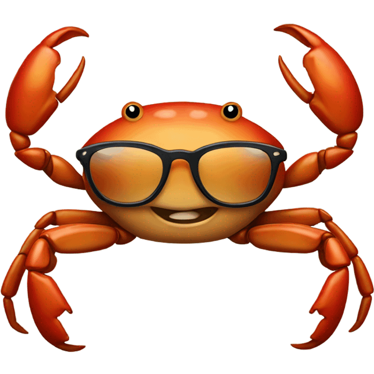 crab with glasses emoji