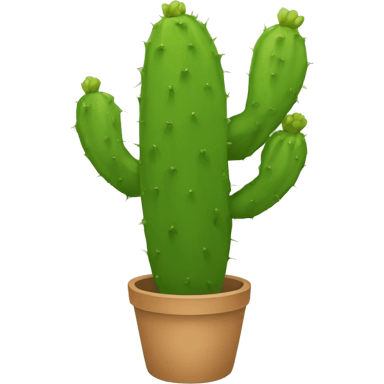 single flat Nopal without pot emoji