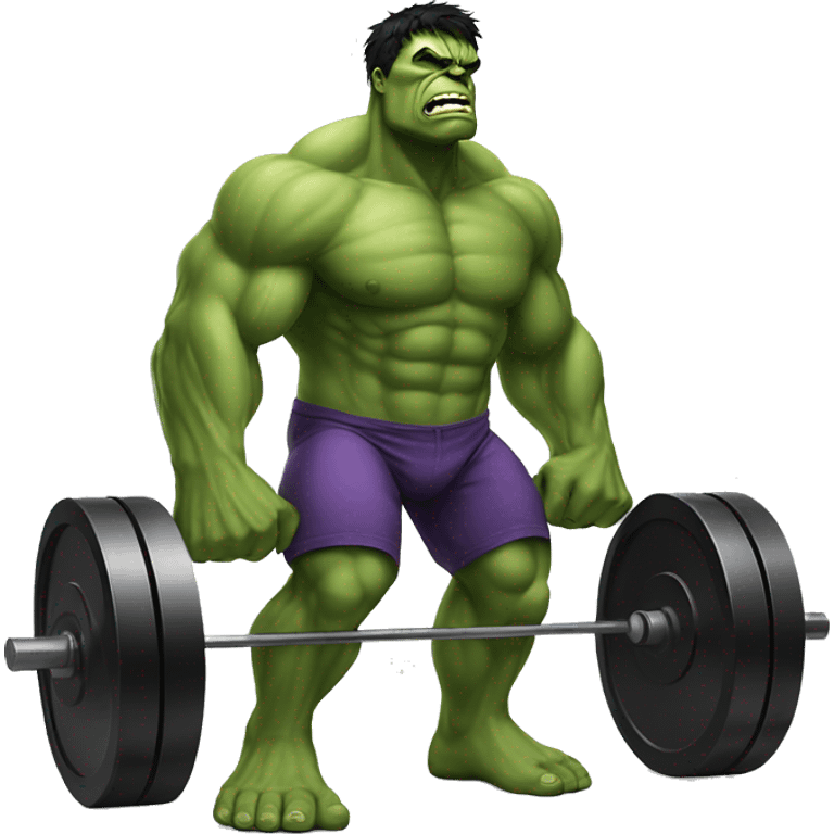 The hulk doing back squats emoji