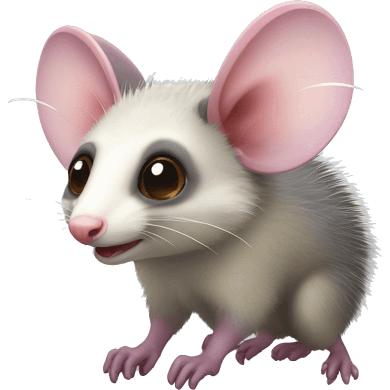 Adult wild opossum with fairy wings  emoji