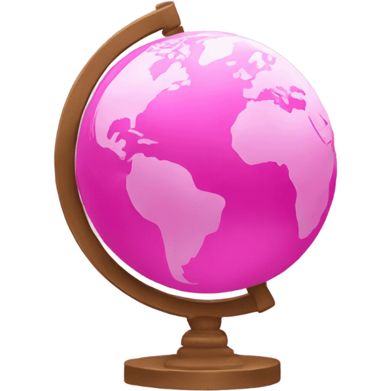 Pink globe emoji