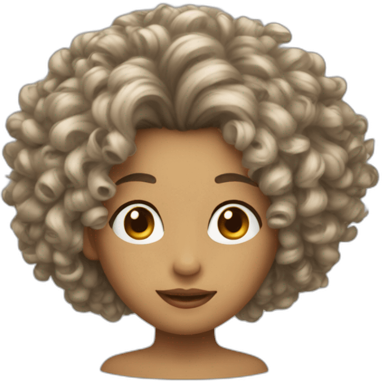 cheveux bouclés emoji