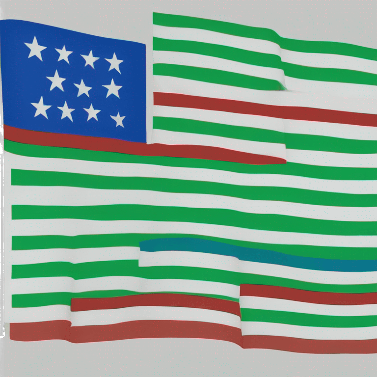 flag with green blue and red horizontal lines in that order emoji