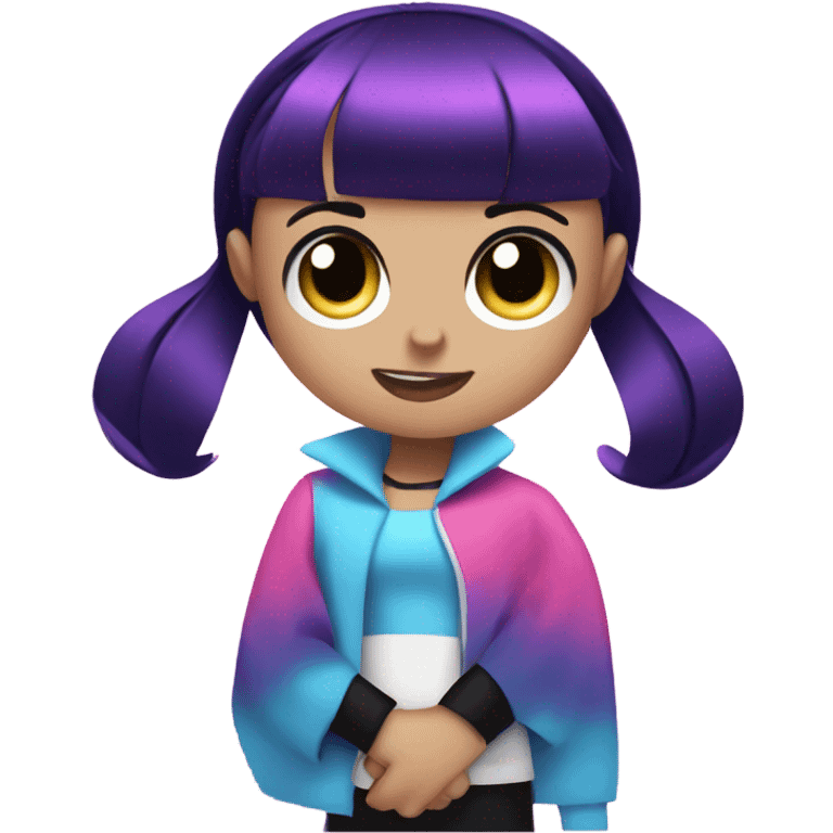 pink, purple, and blue powerpuff girls  emoji