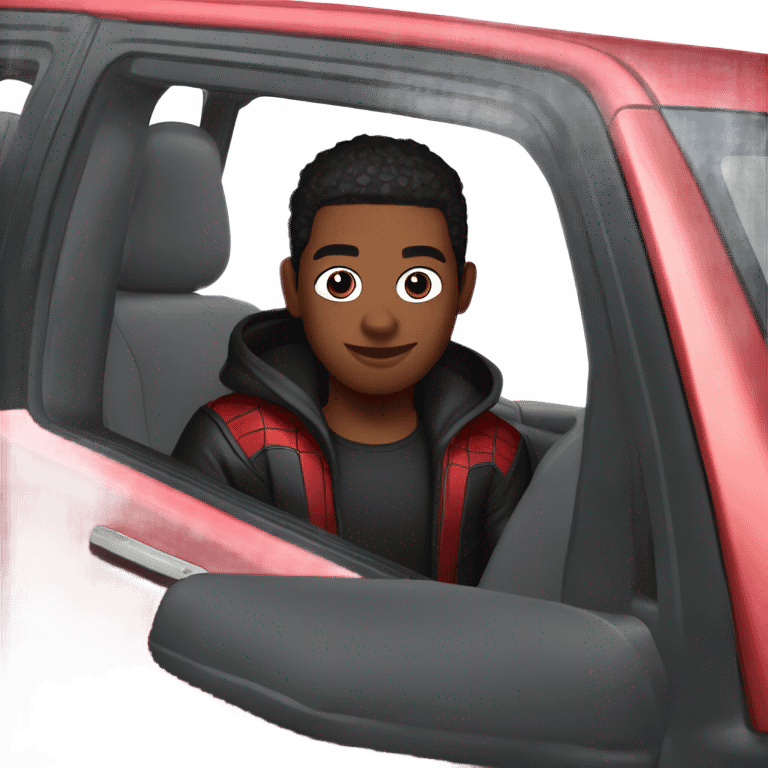 Miles morales in a Escalade  emoji