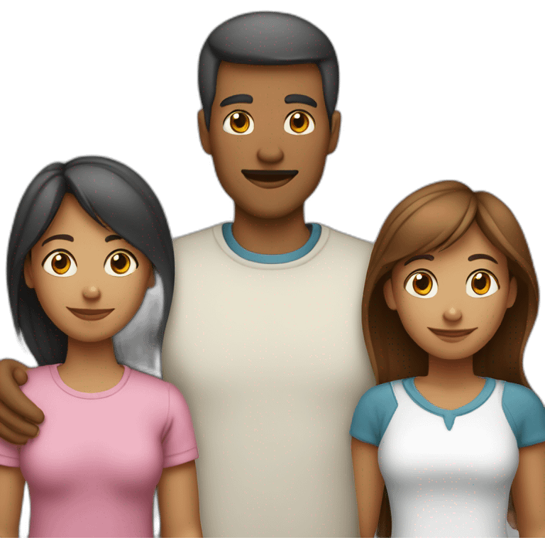 father, mother, son teenager and child daughter emoji