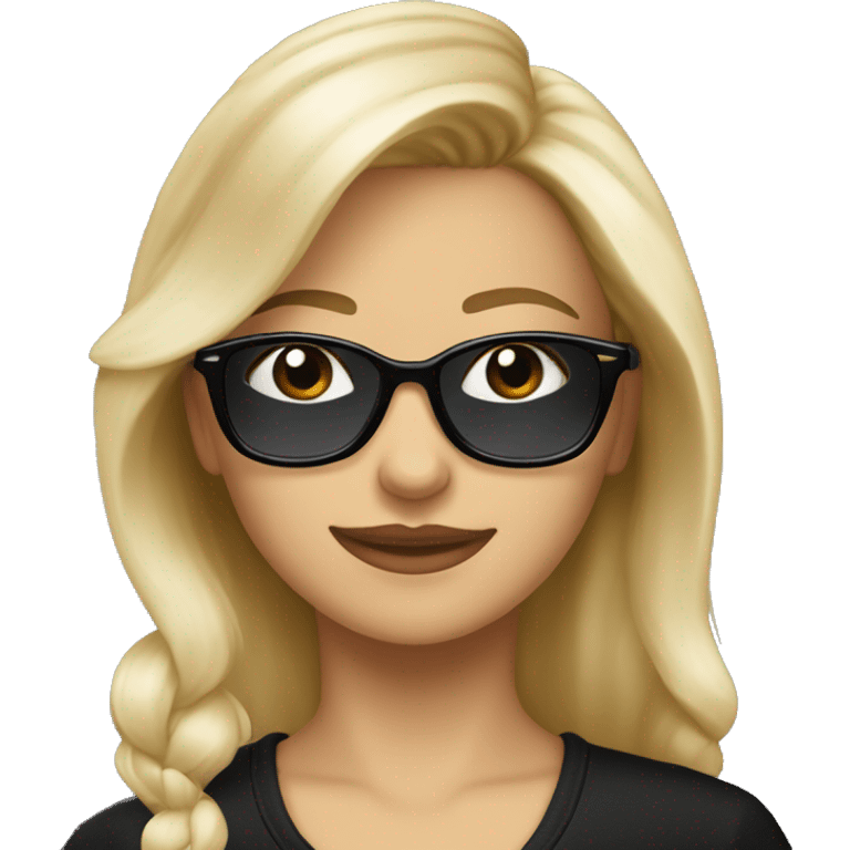 Blonde girl wearing black glasses drinking Jack Daniel’s whiskey   emoji