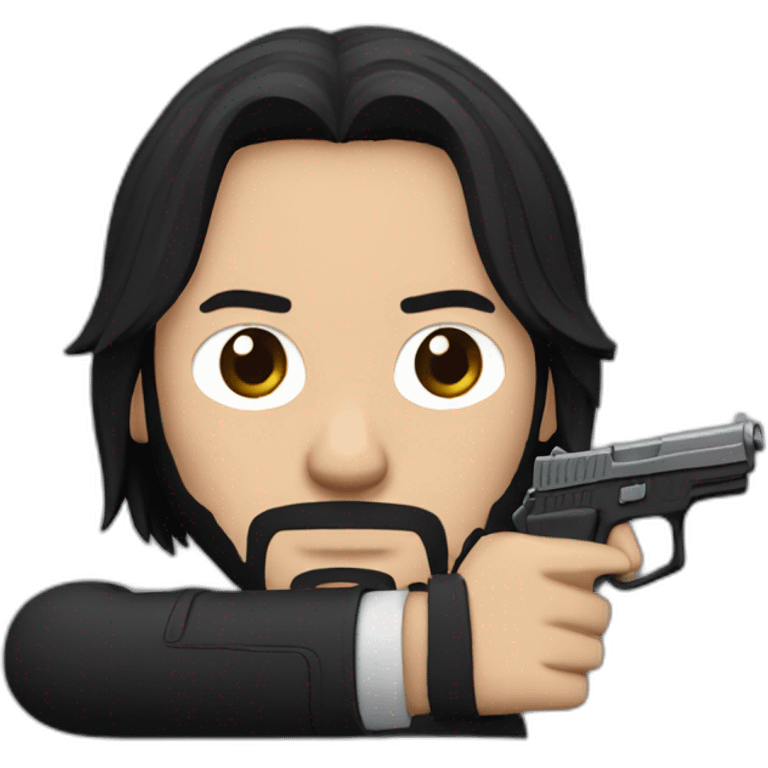 John wick with gun emoji