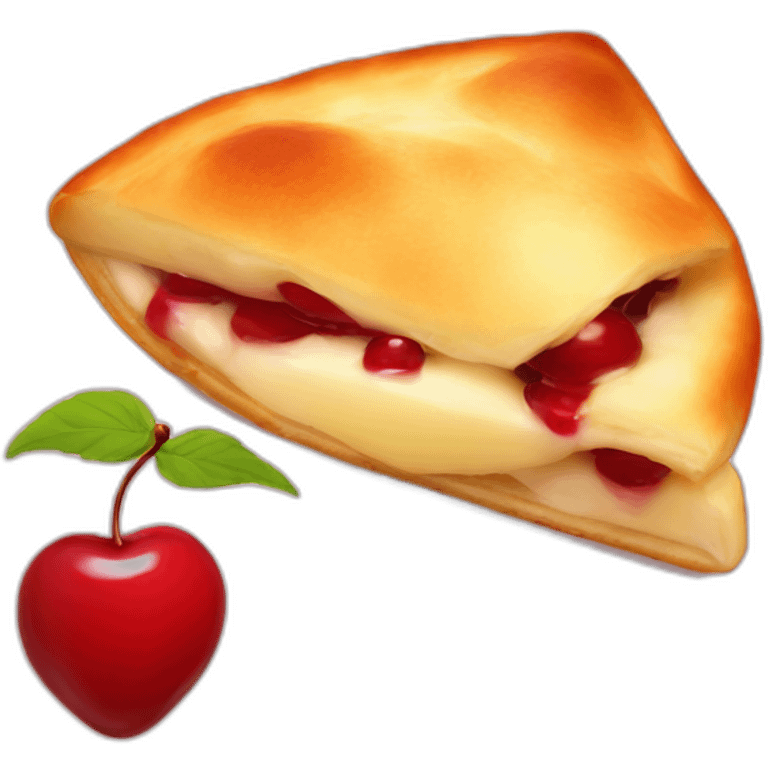 red Khachapuri with cherry emoji