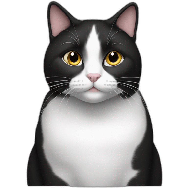 Female-black-and-white-fat-cat emoji