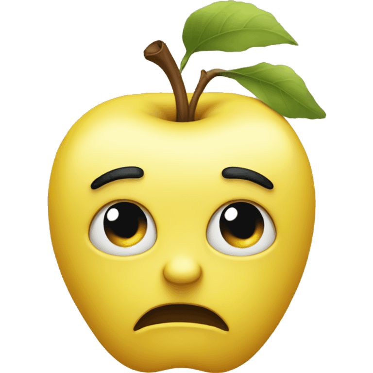 Small yellow Apple style emoji which is suffering visibly emoji