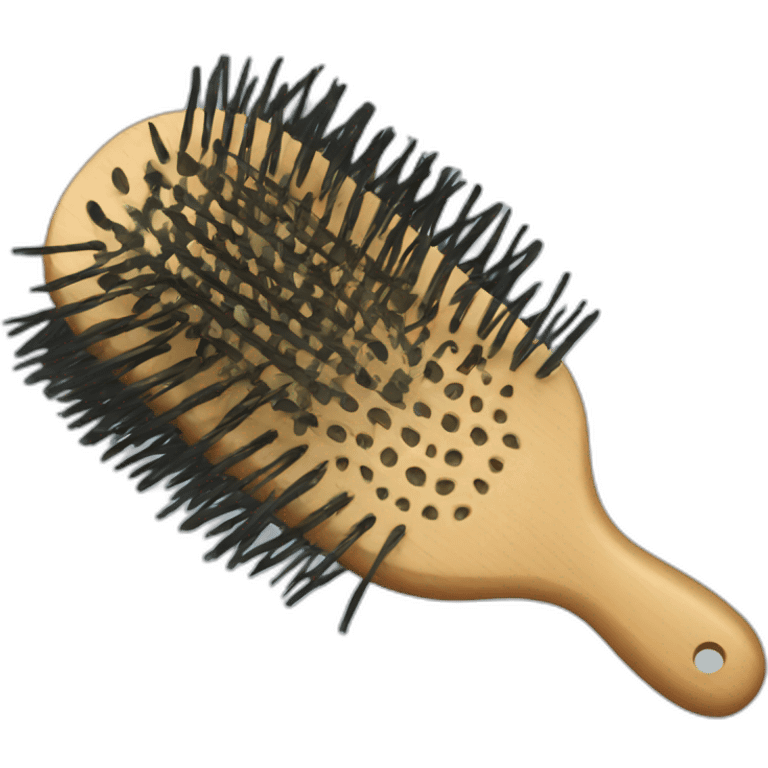 Mad hairbrush emoji