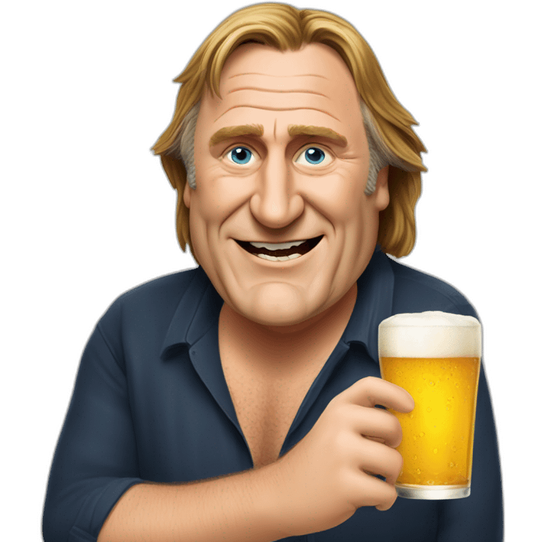 Gérard depardieu drink beer emoji