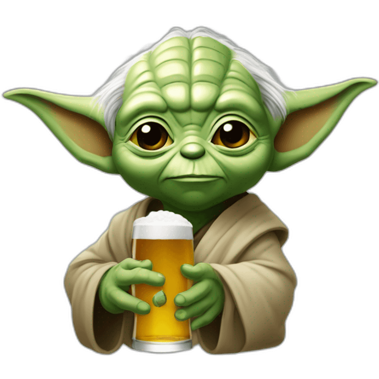 Yoda qui bois une bière  emoji