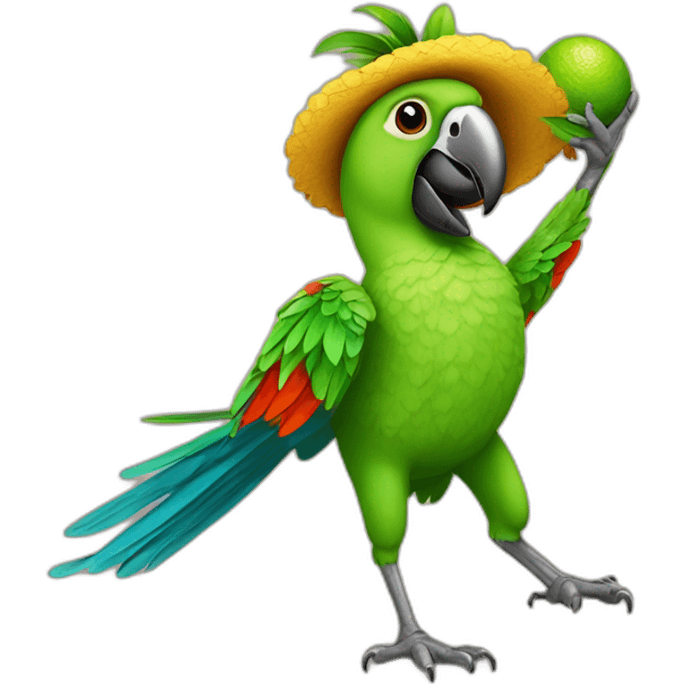 dancing margarita parrot emoji