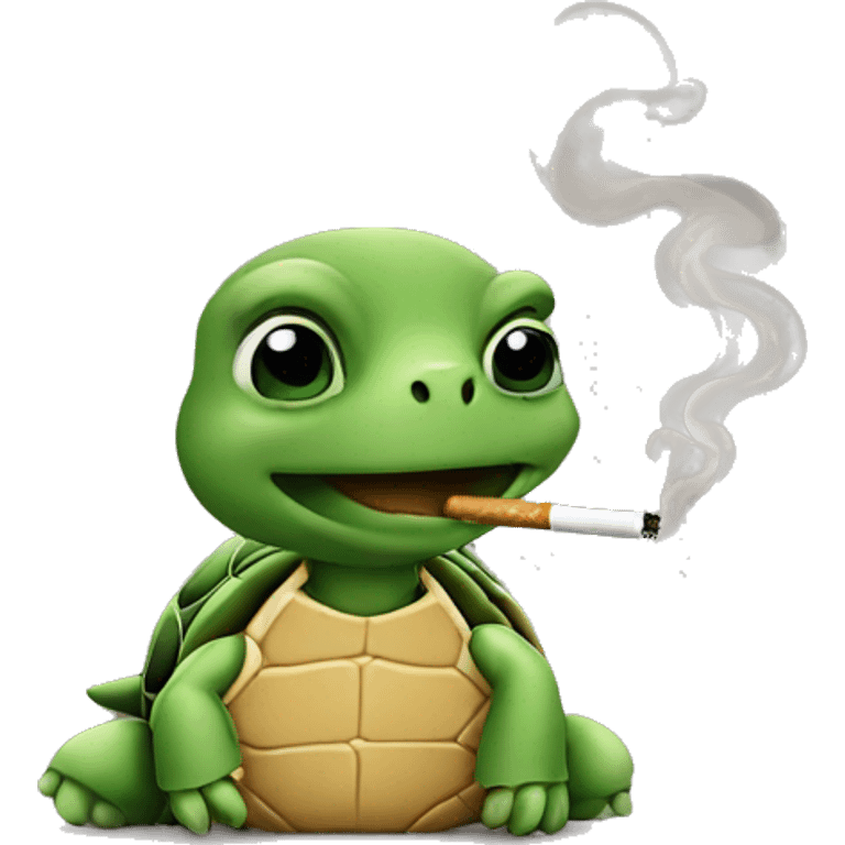 Turtle smoking  emoji