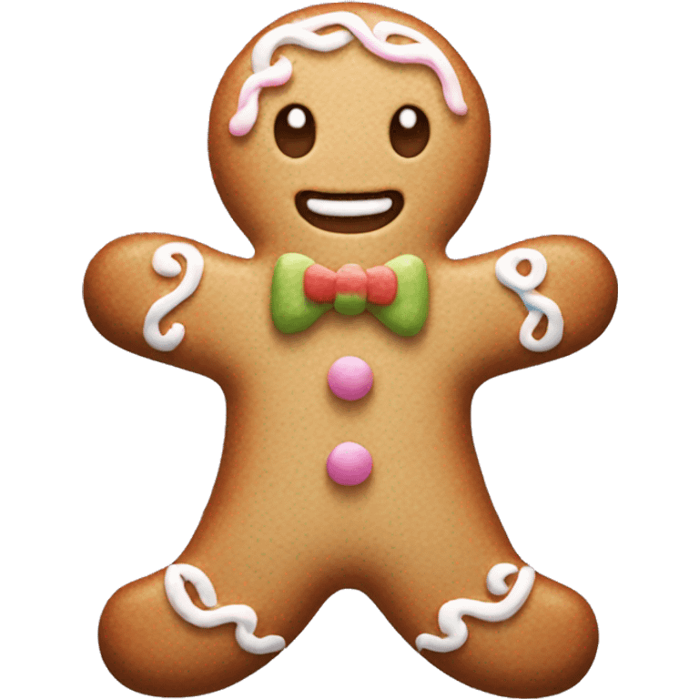 Pastel gingerbread man emoji