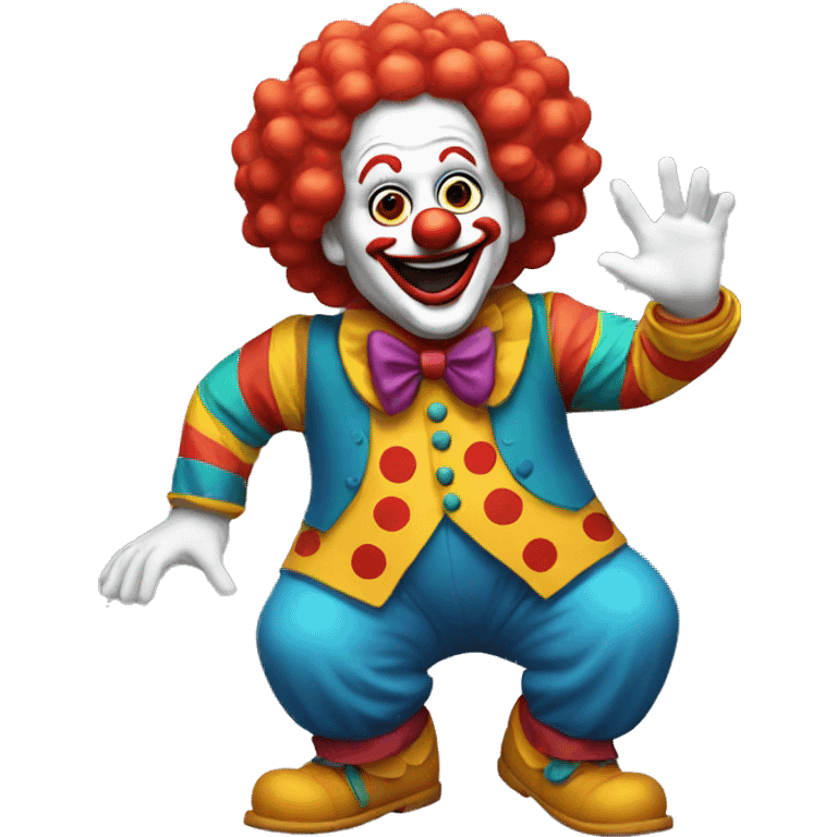 Art the clown waving emoji