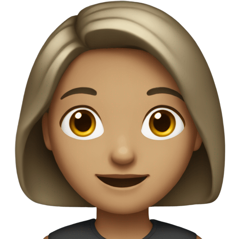 smiling girl with dark blonde hair emoji