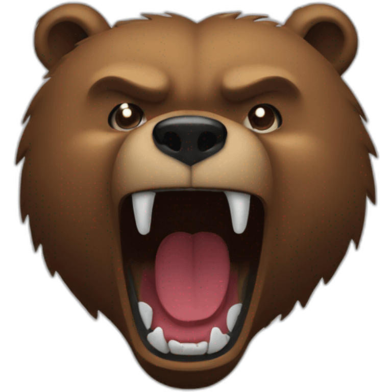 Grizzly angry bear claws emoji