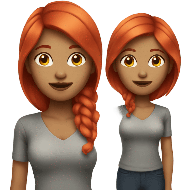 Woman with red hair emoji