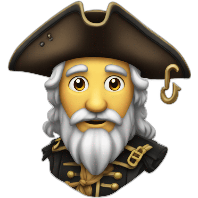 an old pirate, with a hook emoji