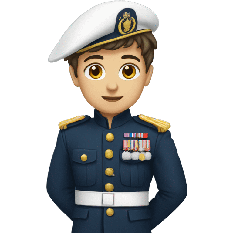 military boy in navy turkish uniform emoji