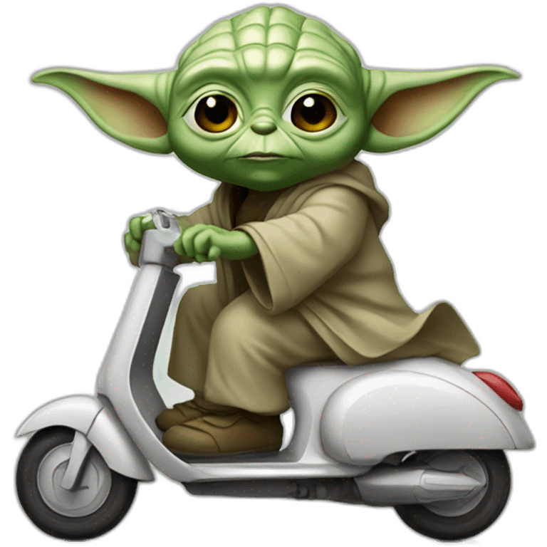 Yoda on a scooter emoji