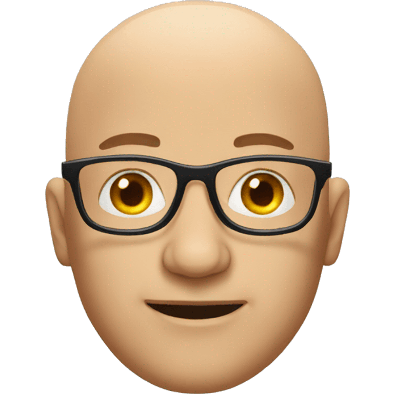 Bald men with glasses emoji