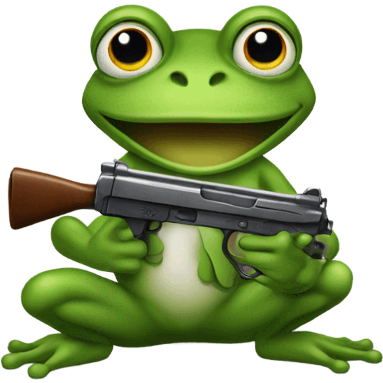 frog with gun emoji