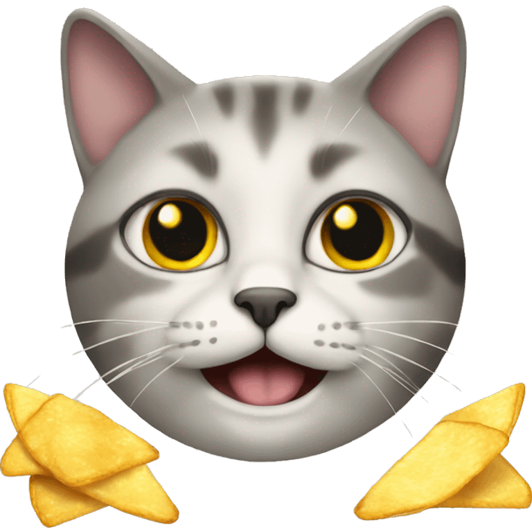 cat with chips emoji