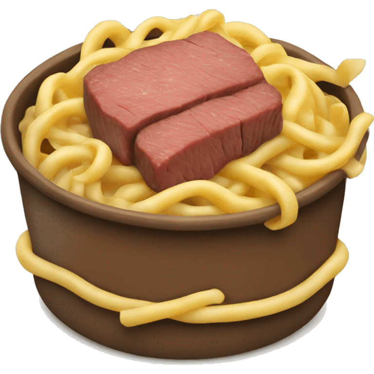 Beef and noodles emoji