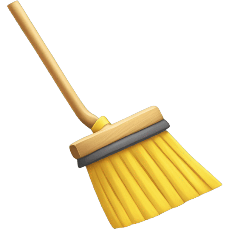 Dusty iPhone with a broom sweeping off dirt and dust emoji