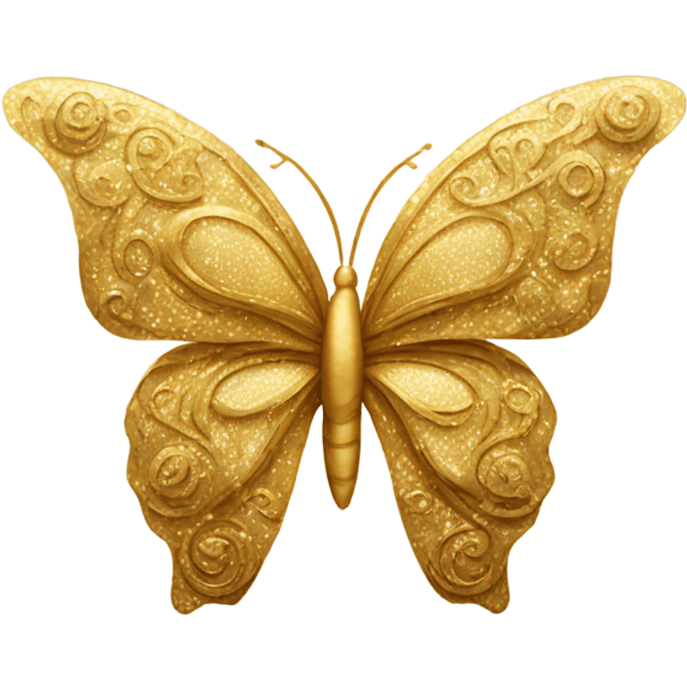 Gold butterfly emoji