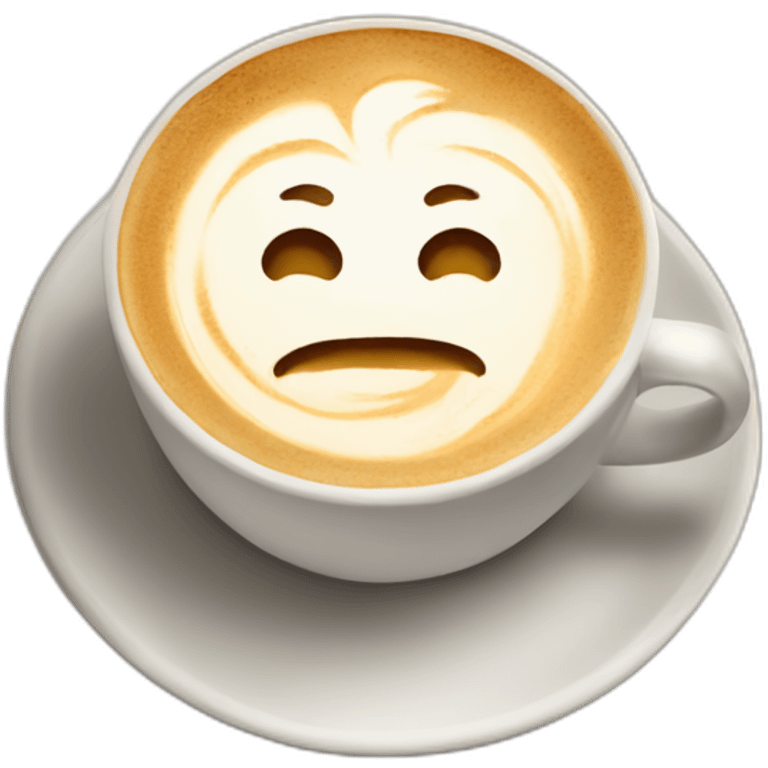 coffee cup latte art emoji