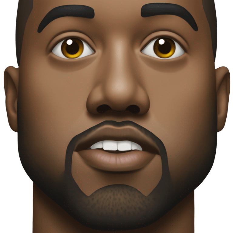 Ultra hyper realistic Kanye west emoji