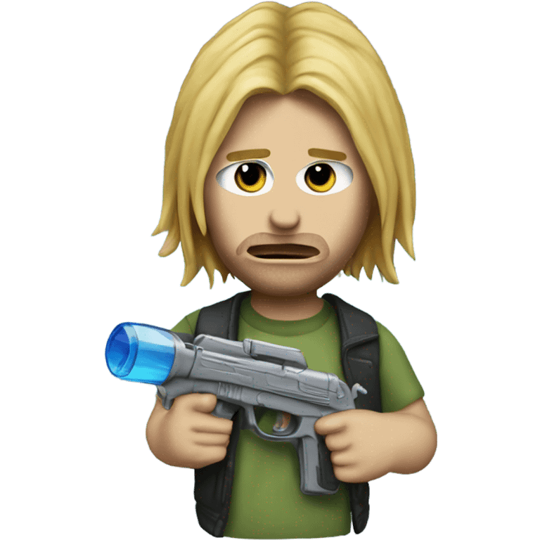 Kurt cobain with water gun next   emoji