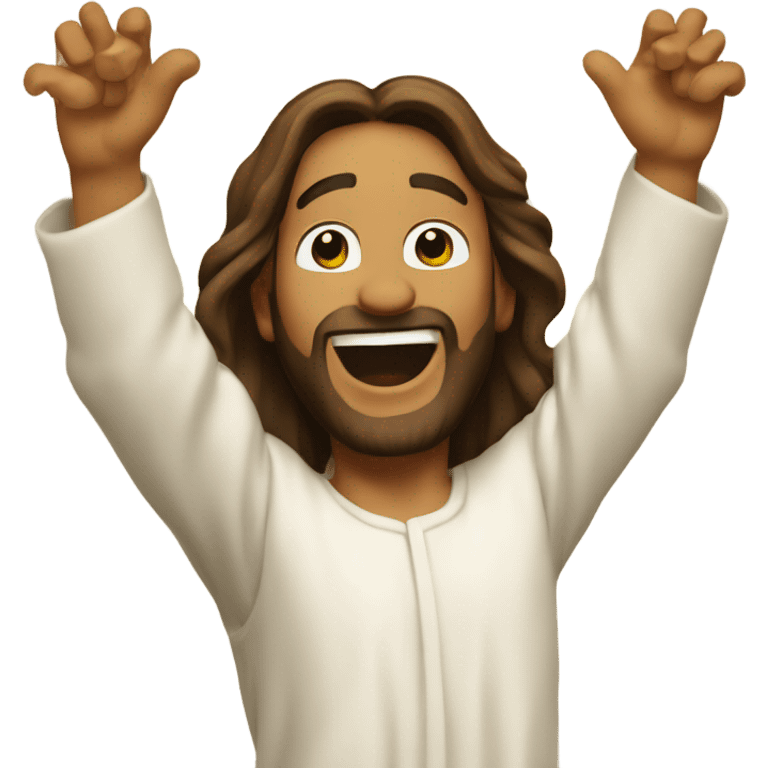 Excited Jesus Dancing emoji