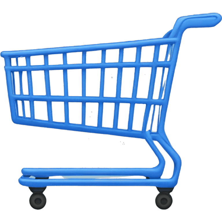 Shopping cart blue emoji