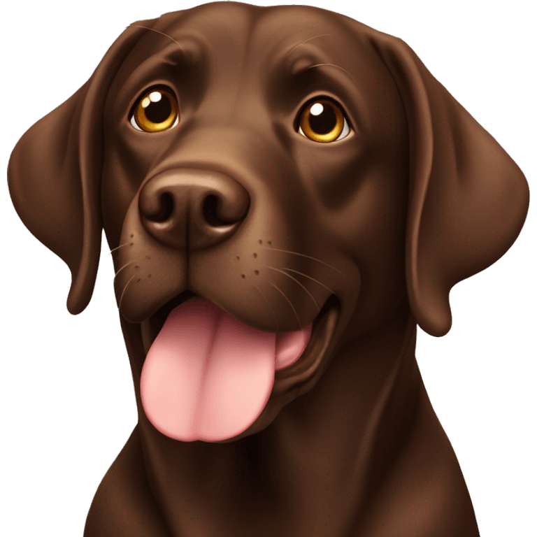 Chocolate lab dog emoji