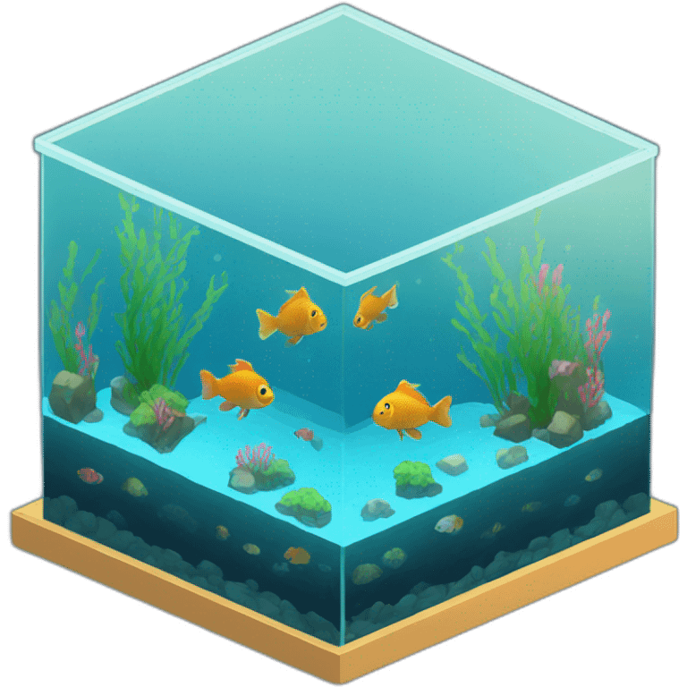 isometric fish tank emoji